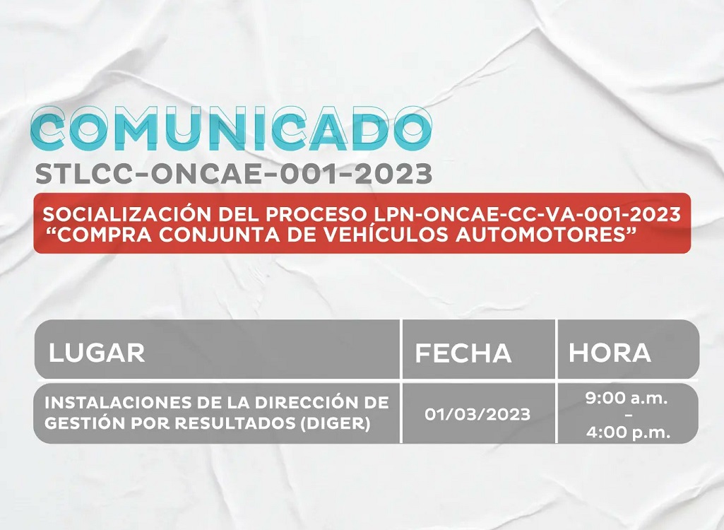 Comunicado STLCC-ONCAE-001-2023